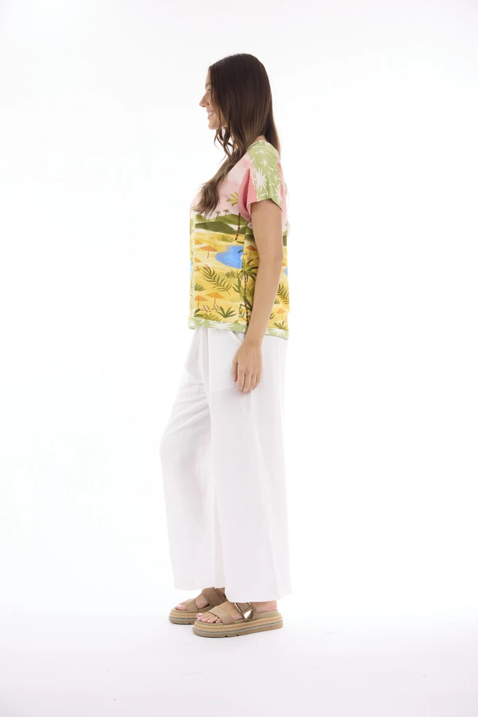 Women Top's | Escape Prints Mix V T-Shirt | ESCAPE 