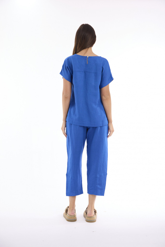 Women's Top | Linen Solid Boxy Top | ESCAPE 
