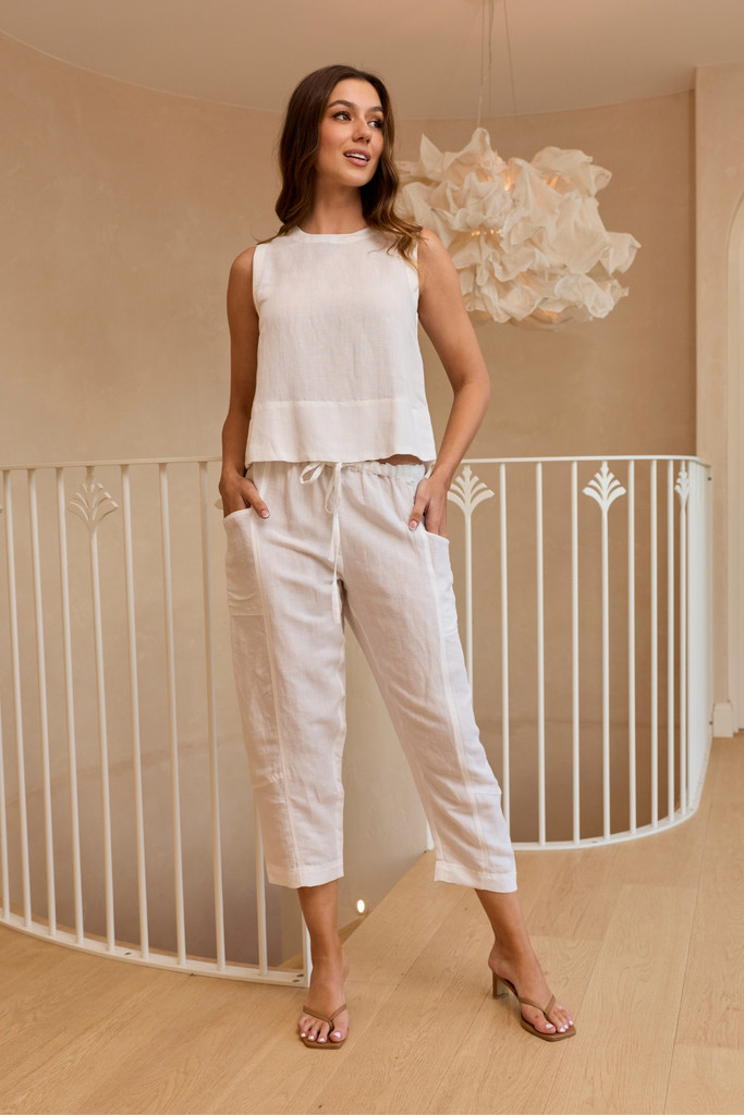 Women's Pant | Linen Solid Pant | ESCAPE 