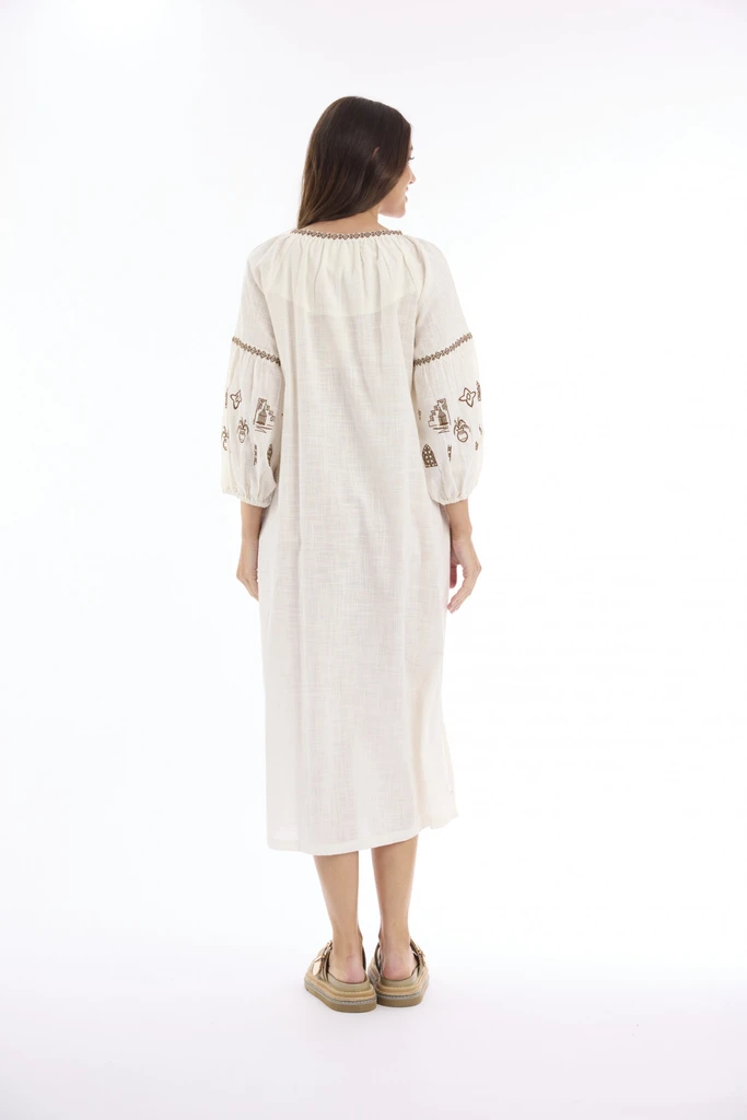 Women's Dresses | Sahara Midi Embroidered Dress | ESCAPE 