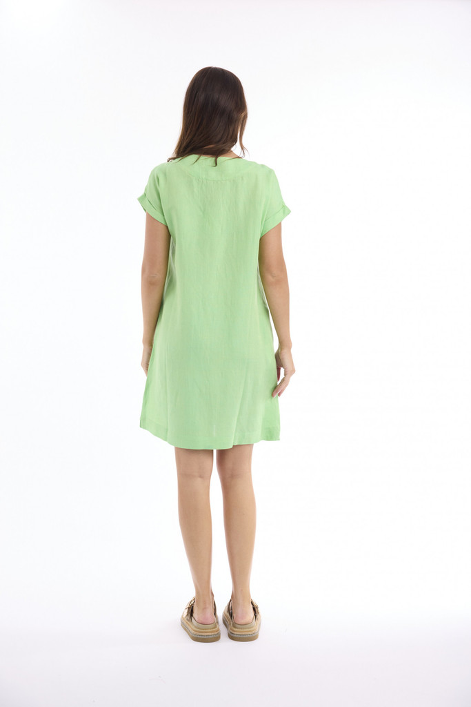 Women's Dresses | Linen Solid Shift Cap Sleeve Dress | ESCAPE 