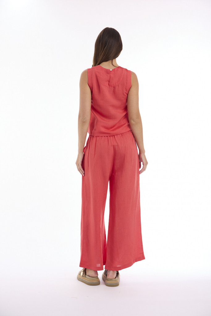 Women's Pant | Linen Solid Wide Leg Pant | ESCAPE 