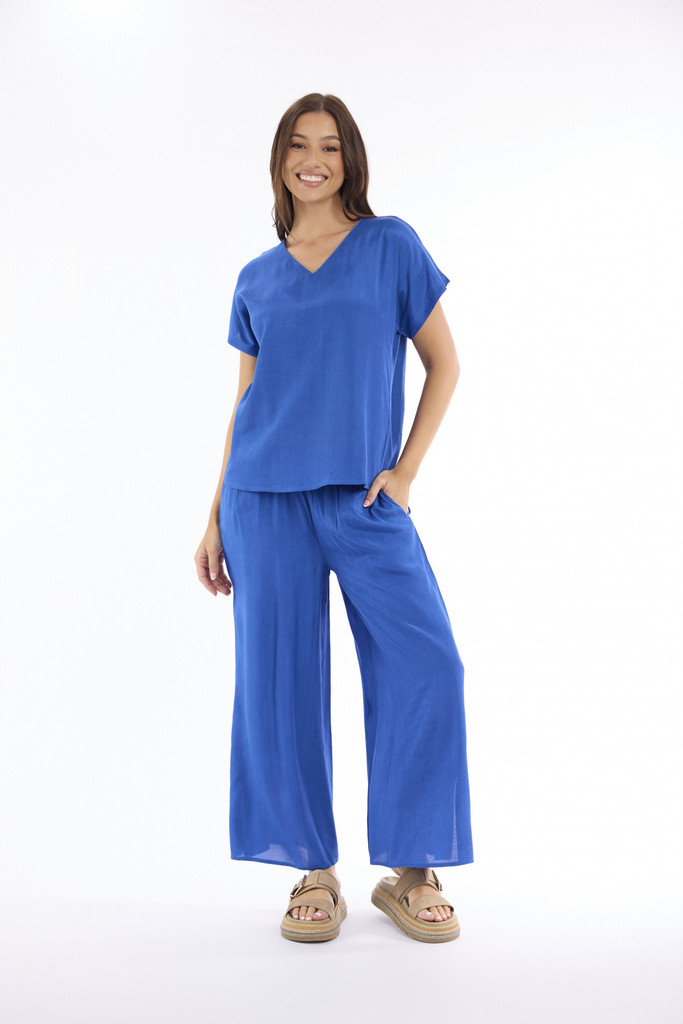 Women's Top | Lux V Neckline Short Sleeve Top | ESCAPE 