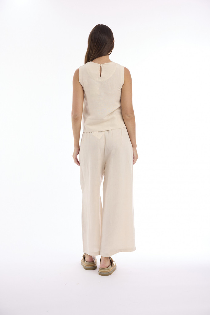 Women's Pant | Linen Solid Wide Leg Pant | ESCAPE 