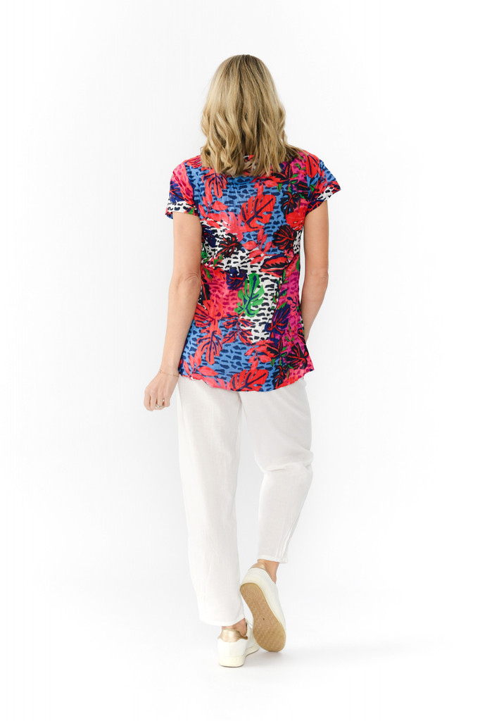 Women's Top | Kayla Short Sleeve Cotton Blouse | ONE SUMMER