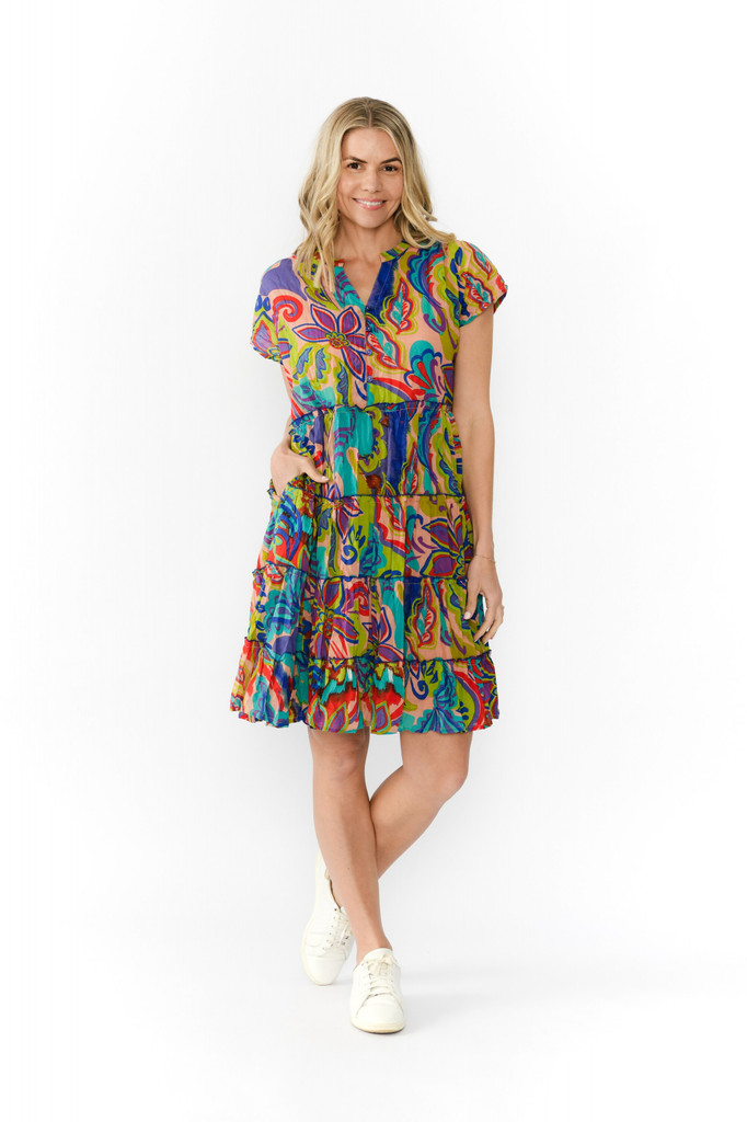 Women's Dresses | Leela V Neck Mini Dress | ONE SUMMER