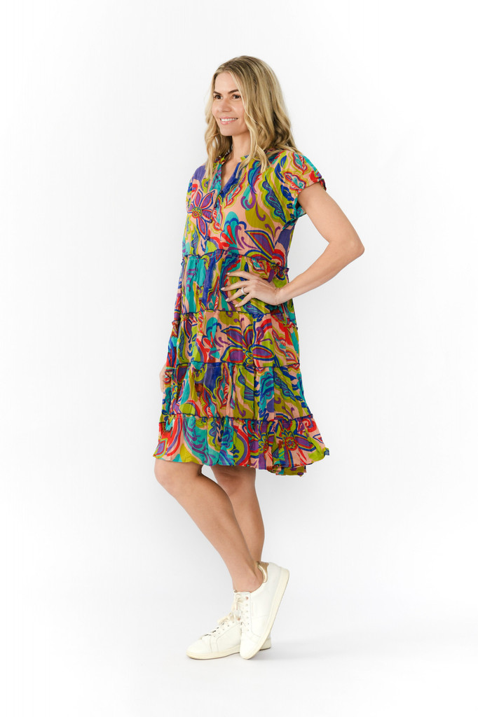 Women's Dresses | Leela V Neck Mini Dress | ONE SUMMER
