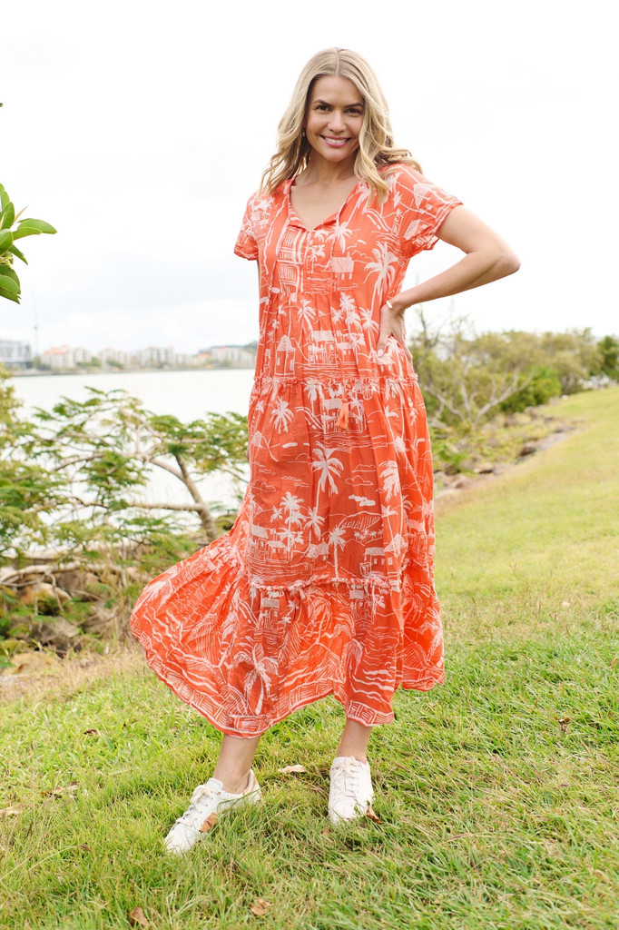 Women's Dresses | Zola V Neck Maxi Dress | ONE SUMMER