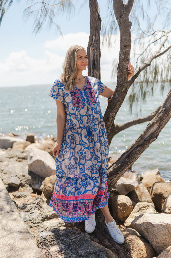 Women's Dresses | Zola V Neck Maxi Dress | ONE SUMMER
