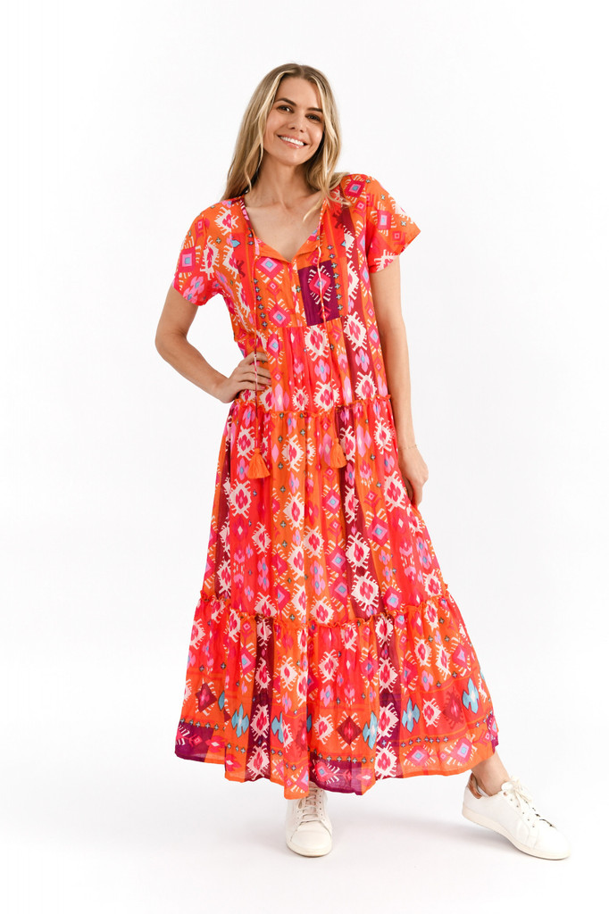 Women's Dresses | Zola V Neck Maxi Dress | ONE SUMMER
