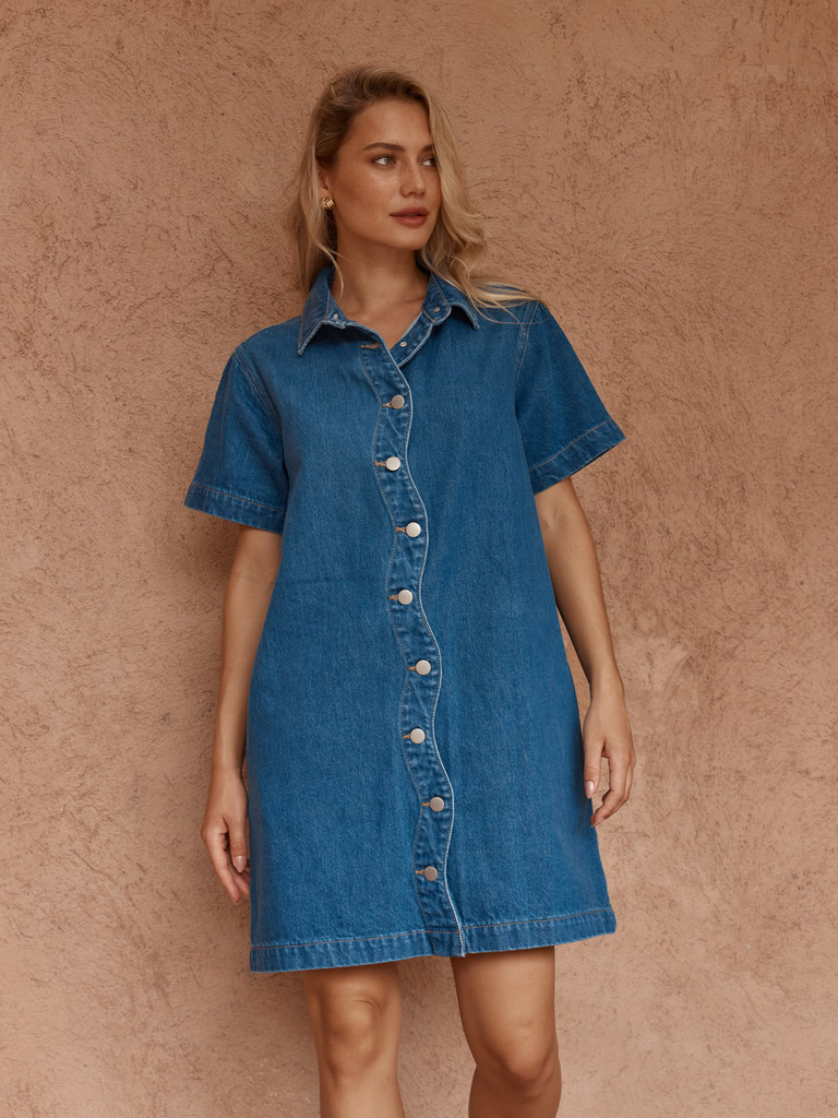Women's Dress | Pepe Wave Denim Dress | SASS