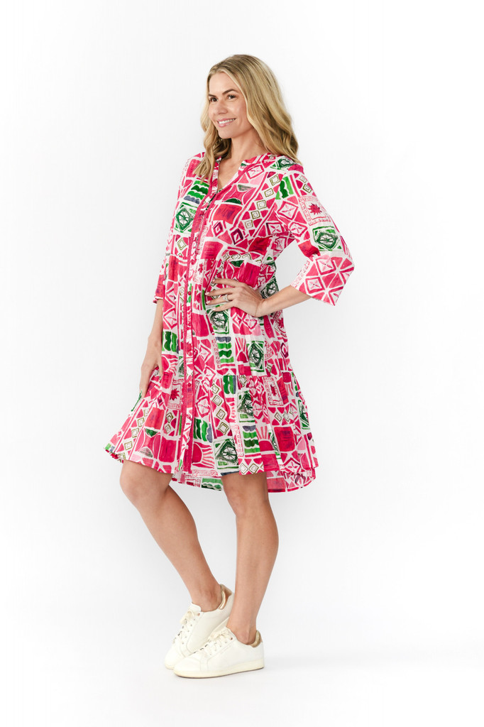 Women's Dresses | Vivian V Neck Shirt Dress | ONE SUMMER