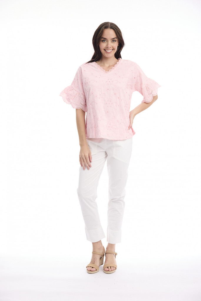 Women's Top | Broderie Top | ORIENTIQUE