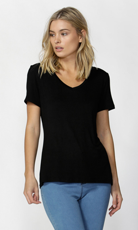 Women's Tops | Manhattan V-Neck Tee | BETTY BASICS