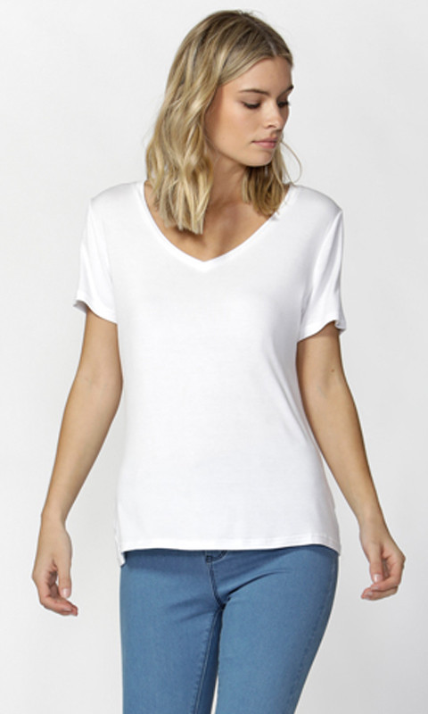 Women's Tops | Manhattan V-Neck Tee | BETTY BASICS