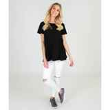 Women's Tops | Finley S/S Tee in Black | 3RD STORY