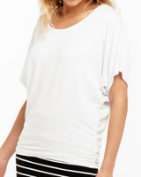 Women's Tops | Maui Tee in White | BETTY BASICS