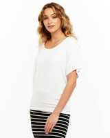Women's Tops | Maui Tee in White | BETTY BASICS