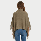 Women's Knitwear | Penelope Fringed Poncho | ALIB