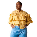 Women's Shirt | Reba Ruffle Shirt | Mmoka