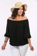Women's Top | Stevie Off Shoulder Peasant Top | OMBAK DESIGNS Women's Top | Stevie Off Shoulder Peasant Top | OMBAK DESIGNS
