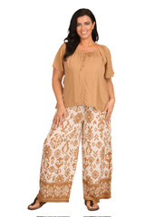 Women's Pant | Dolly Border Pant | OMBAK DESIGNS