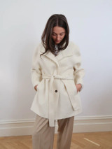 Women's Coats | Brushed Wool Blend Short Coat | CINNAMON CREATIONS