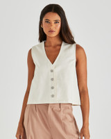 Women's Knits | Sabine Denim Vest | SASS