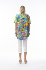 Women's Top | Okayama V Flair Sleeve Top | ORIENTIQUE