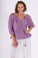 Women's Top | LSTH  Boho Peasant Top | OMBAK DESIGNS