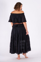 Women's Skirt | LSSB  Cotton Tiered Skirt | OMBAK DESIGNS