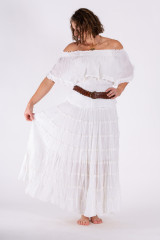 Women's Skirt | LSSB  Cotton Tiered Skirt | OMBAK DESIGNS