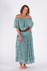 Women's Skirt | LSSB  Cotton Tiered Skirt | OMBAK DESIGNS