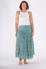 Women's Skirt | LSSB  Cotton Tiered Skirt | OMBAK DESIGNS