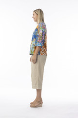 Women's Top | Miramar V Flaired Sleeve Top | ORIENTIQUE