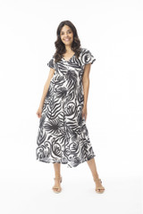 Women's Dresses | Suriname Bias Cap Sleeve Dress | ORIENTIQUE