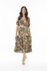 Women's Dresses | Lima Godet Short Sleeve Dress | ORIENTIQUE