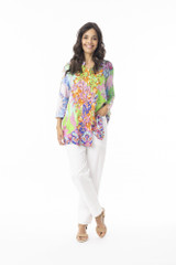 Women's Top | Digital Collared Shirt  | ORIENTIQUE