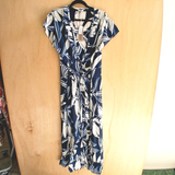 Women's Dresses Online | Long Wrapped Viscose Dress with Frill | CINNAMON CREATIONS