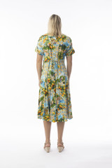 Women's Dresses | Amalfi Godet Short Sleeve Dress | ORIENTIQUE