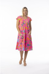 Women's Dresses | Miraflores Layers Short Sleeve Dress | ORIENTIQUE