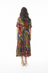 Women's Dresses | Torgua Godet Short Sleeve Dress | ORIENTIQUE