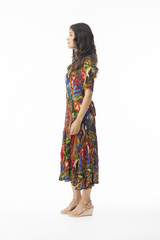 Women's Dresses | Torgua Godet Short Sleeve Dress | ORIENTIQUE