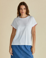 Women's Top | Sloane Scallop Tee | BETTY BASICS