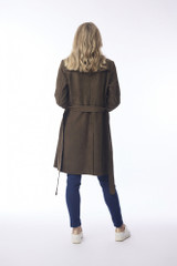 Women's Coat | Solid Trench Coat Belted | ORIENTIQUE
