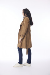Women's Coat | Solid Trench Coat Belted | ORIENTIQUE
