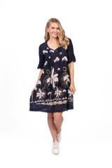 Women's Dresses | Hannah Short Sleeve Tunic Boho Dress | ONE SUMMER