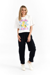 Women's Top | Ruby Crew Neck Printed Tee | ONE SUMMER