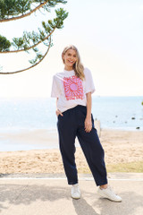 Women's Top | Ruby Crew Neck Printed Tee | ONE SUMMER