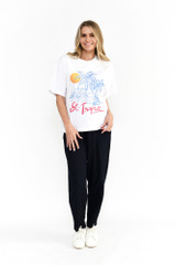 Women's Top | Ruby Crew Neck Printed Tee | ONE SUMMER